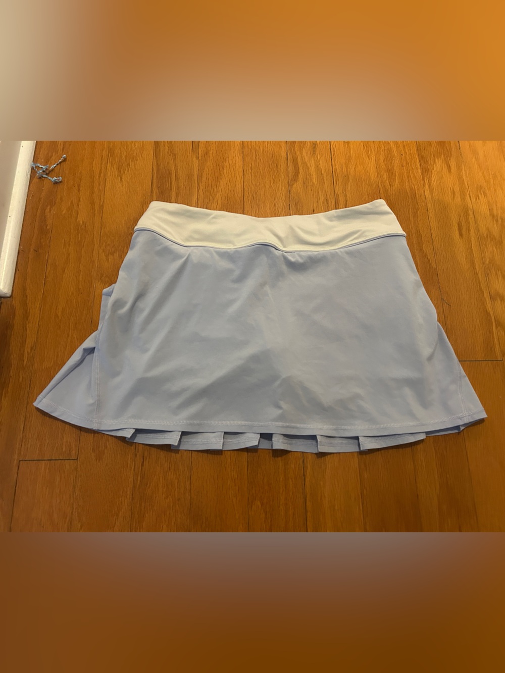 lululemon athletica light blue and white athletic skort